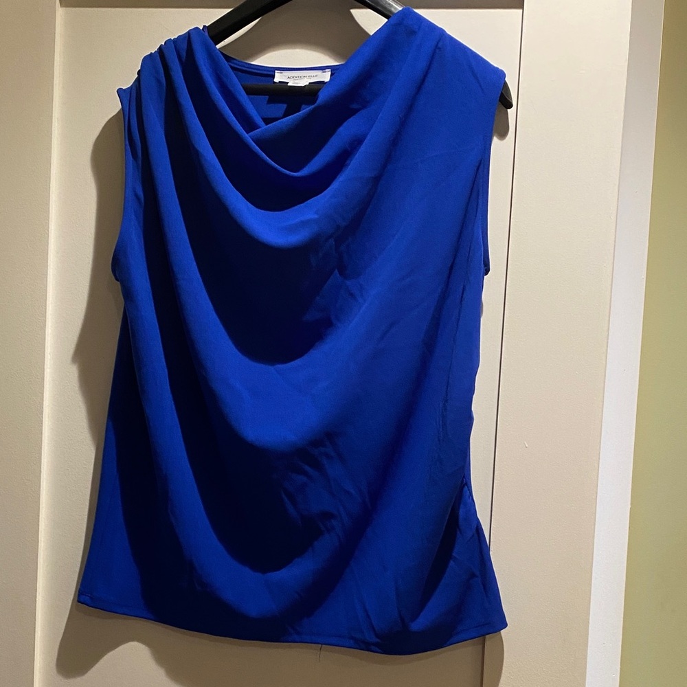 Addition Elle Royal Blue Draped Blouse